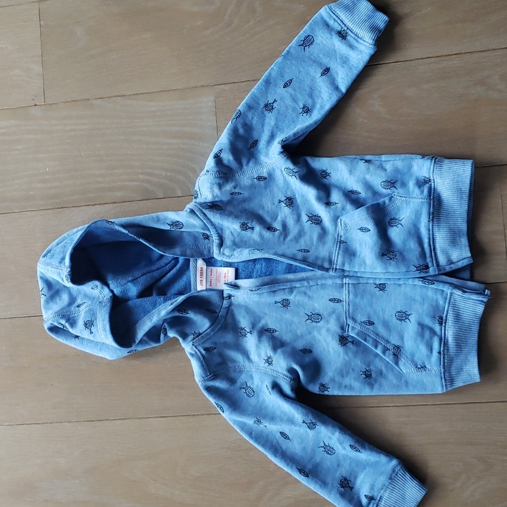 3/$18 - Joe Fresh Blue Zip Up Hoodie